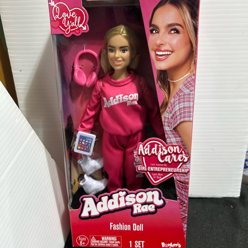 Addison Rae Pink Fashion Doll - Addison Cares Girl Entrepreneurship